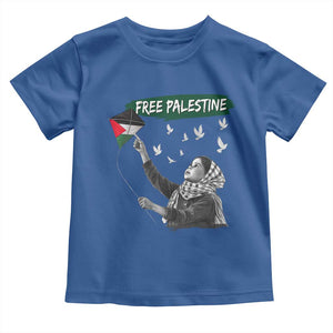 Free Palestine Toddler T Shirt Gaza Palestinian Flag TS10 Royal Blue Print Your Wear