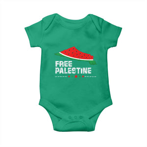Free Palestine Baby Onesie Watermelon Map TS10 Irish Green Print Your Wear