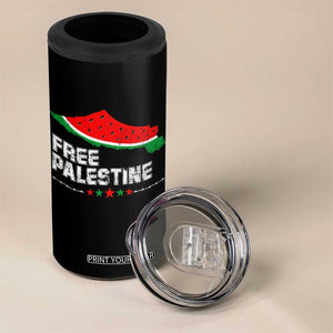Free Palestine 4 in 1 Can Cooler Tumbler Watermelon Map TS10 Print Your Wear