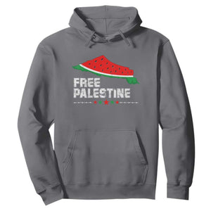 Free Palestine Hoodie Watermelon Map TS10 Charcoal Print Your Wear