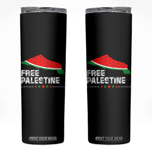 Free Palestine Skinny Tumbler Watermelon Map TS10 Black Print Your Wear