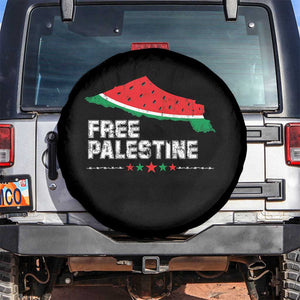 Free Palestine Spare Tire Cover Watermelon Map TS10 No hole Black Print Your Wear