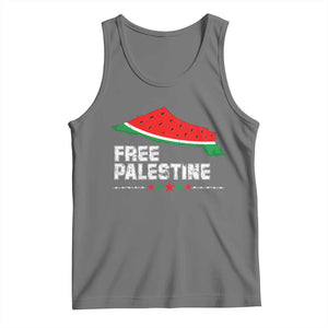 Free Palestine Tank Top Watermelon Map TS10 Black Heather Print Your Wear