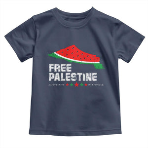 Free Palestine Toddler T Shirt Watermelon Map TS10 Navy Print Your Wear