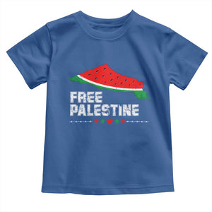 Free Palestine Toddler T Shirt Watermelon Map TS10 Royal Blue Print Your Wear