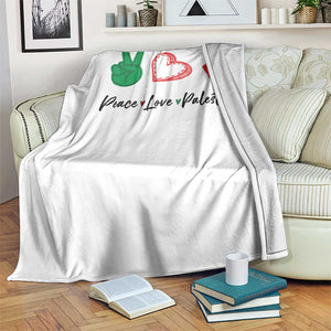 Peace Love Palestine Throw Blanket Gaza Palestinian Flag TS10 Print Your Wear