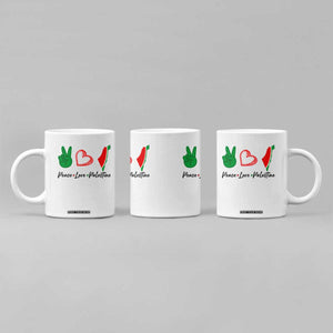 Peace Love Palestine Coffee Mug Gaza Palestinian Flag TS10 Print Your Wear