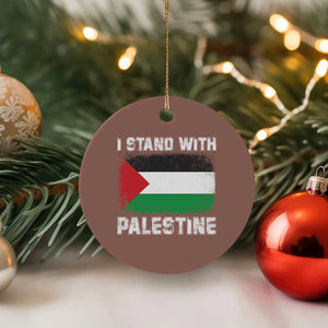 Stand With Palestine Ceramic Ornament Gaza Palestinian Flag TS10 1pc Mocha Print Your Wear