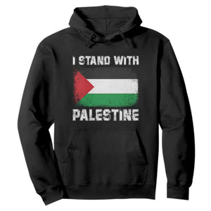 Stand With Palestine Hoodie Gaza Palestinian Flag TS10 Black Print Your Wear