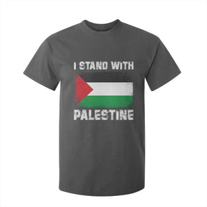 Stand With Palestine T Shirt For Kid Gaza Palestinian Flag TS10 Dark Heather Print Your Wear
