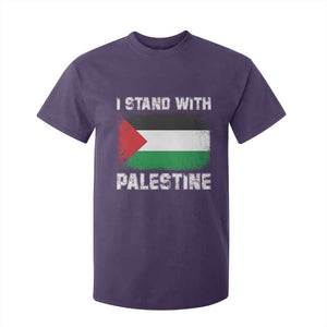Stand With Palestine T Shirt For Kid Gaza Palestinian Flag TS10 Purple Print Your Wear