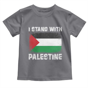 Stand With Palestine Toddler T Shirt Gaza Palestinian Flag TS10 Charcoal Print Your Wear