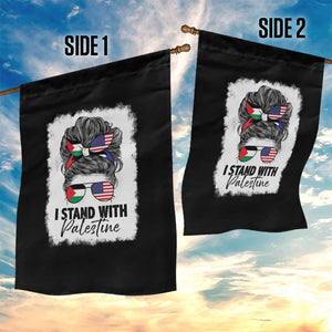 Stand With Palestine Garden Flag Messy Bun Gaza Palestinian Flag TS10 Print Your Wear