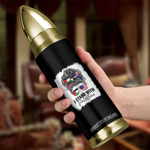 Stand With Palestine Bullet Tumbler Messy Bun Gaza Palestinian Flag TS10 Print Your Wear