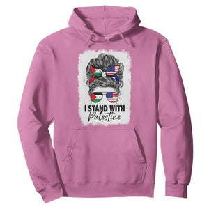 Stand With Palestine Hoodie Messy Bun Gaza Palestinian Flag TS10 Azalea Print Your Wear
