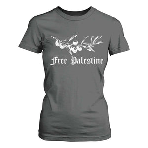Free Palestine T Shirt For Women Palestinian Olives Fruits TS10 Dark Heather Print Your Wear