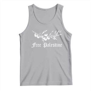 Free Palestine Tank Top Palestinian Olives Fruits TS10 Athletic Heather Print Your Wear