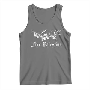 Free Palestine Tank Top Palestinian Olives Fruits TS10 Black Heather Print Your Wear