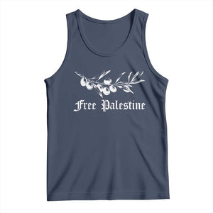 Free Palestine Tank Top Palestinian Olives Fruits TS10 Navy Print Your Wear