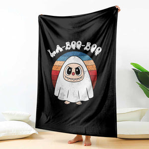 Cute Ghost Halloween Costume Throw Blanket Retro Spooky Trending Cartoon La Boo Boo TS10 Print Your Wear