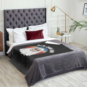 Cute Ghost Halloween Costume Throw Blanket Retro Spooky Trending Cartoon La Boo Boo TS10 Print Your Wear