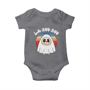 Cute Ghost Halloween Costume Baby Onesie Retro Spooky Trending Cartoon La Boo Boo TS10 Charcoal Print Your Wear