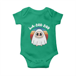Cute Ghost Halloween Costume Baby Onesie Retro Spooky Trending Cartoon La Boo Boo TS10 Irish Green Print Your Wear