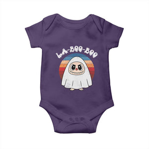 Cute Ghost Halloween Costume Baby Onesie Retro Spooky Trending Cartoon La Boo Boo TS10 Purple Print Your Wear