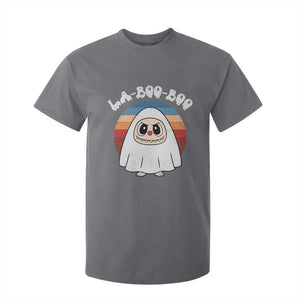 Cute Ghost Halloween Costume T Shirt For Kid Retro Spooky Trending Cartoon La Boo Boo TS10 Charcoal Print Your Wear