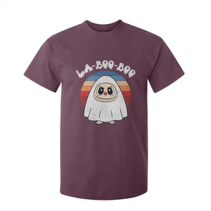 Cute Ghost Halloween Costume T Shirt For Kid Retro Spooky Trending Cartoon La Boo Boo TS10 Maroon Print Your Wear