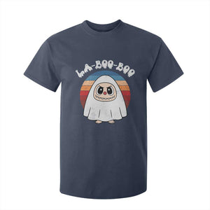 Cute Ghost Halloween Costume T Shirt For Kid Retro Spooky Trending Cartoon La Boo Boo TS10 Navy Print Your Wear
