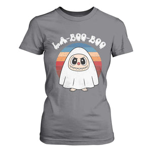 Cute Ghost Halloween Costume T Shirt For Women Retro Spooky Trending Cartoon La Boo Boo TS10 Charcoal Print Your Wear