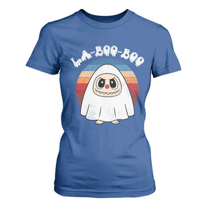 Cute Ghost Halloween Costume T Shirt For Women Retro Spooky Trending Cartoon La Boo Boo TS10 Royal Blue Print Your Wear