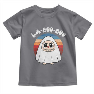 Cute Ghost Halloween Costume Toddler T Shirt Retro Spooky Trending Cartoon La Boo Boo TS10 Charcoal Print Your Wear