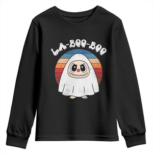 Cute Ghost Halloween Costume Youth Sweatshirt Retro Spooky Trending Cartoon La Boo Boo TS10 Black Print Your Wear
