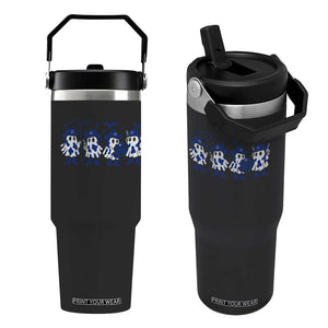 Dallas Ghost Halloween Flip Straw Tumbler Retro Halloween Costume Cowboy Fan TS10 One Size: 30 oz Black Print Your Wear