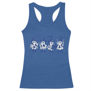 Ghost Halloween Racerback Tank Top Retro Halloween Costume Cowboy Fan TS10 Royal Blue Print Your Wear