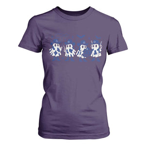 Ghost Halloween T Shirt For Women Retro Halloween Costume Cowboy Fan TS10 Purple Print Your Wear