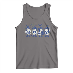 Dallas Ghost Halloween Tank Top Retro Halloween Costume Cowboy Fan TS10 Deep Heather Print Your Wear