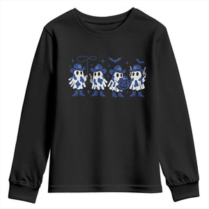 Ghost Halloween Youth Sweatshirt Retro Halloween Costume Cowboy Fan TS10 Black Print Your Wear