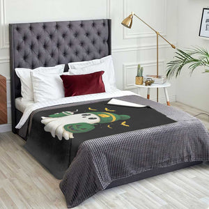 Halloween Packers Ghost Throw Blanket Pumpkin Ghost Costume Cheesehead TS10 Print Your Wear