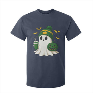 Halloween Packers Ghost T Shirt For Kid Pumpkin Ghost Costume Cheesehead TS10 Navy Print Your Wear