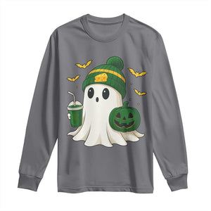Halloween GB Ghost Long Sleeve Shirt Pumpkin Ghost Costume Cheesehead TS10 Charcoal Print Your Wear
