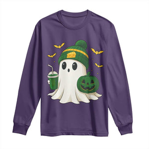 Halloween Packers Ghost Long Sleeve Shirt Pumpkin Ghost Costume Cheesehead TS10 Purple Print Your Wear