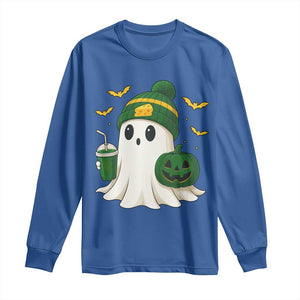 Halloween Packers Ghost Long Sleeve Shirt Pumpkin Ghost Costume Cheesehead TS10 Royal Blue Print Your Wear