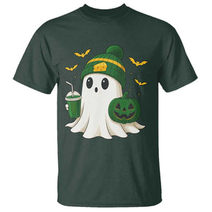 Halloween Packers Ghost T Shirt Pumpkin Ghost Costume Cheesehead TS10 Dark Forest Green Print Your Wear