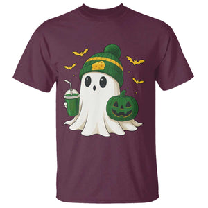 Halloween Packers Ghost T Shirt Pumpkin Ghost Costume Cheesehead TS10 Maroon Print Your Wear