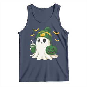 Halloween Packers Ghost Tank Top Pumpkin Ghost Costume Cheesehead TS10 Navy Print Your Wear