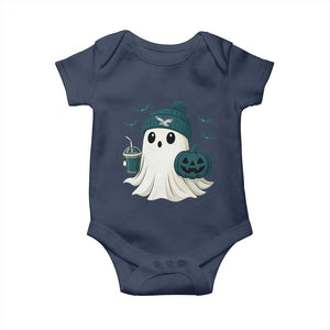 Philadelphia Ghost Halloween Baby Onesie Retro Halloween Costume Philadelphia Fan TS10 Navy Print Your Wear