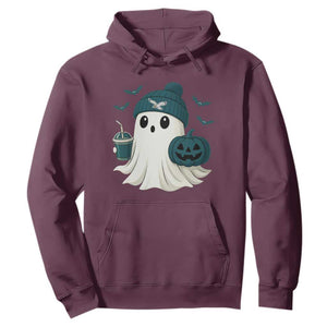 Philadelphia Ghost Halloween Hoodie Retro Halloween Costume Philadelphia Fan TS10 Maroon Print Your Wear